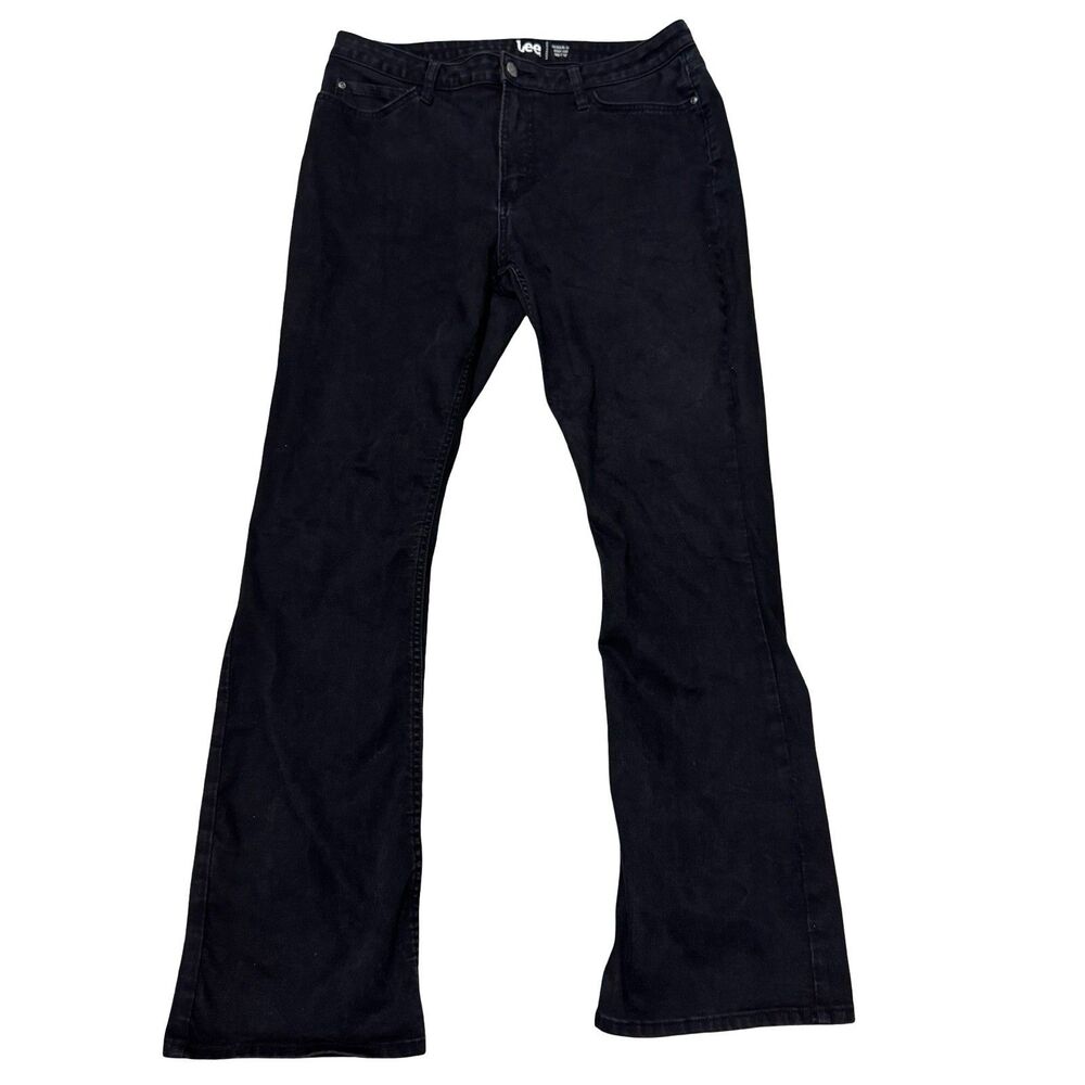 Lee Boot Cut Jeans Black Regular Fit Mid Rise Pants Women’s 16 M